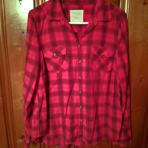 Sonoma Vibrant Red Checkered Shirt